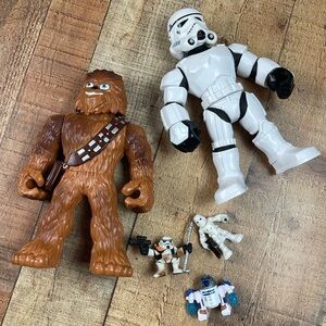 Hasbro Star Wars Chewbacca Stormtrooper R2D2 Action Figures Oversized Mini
